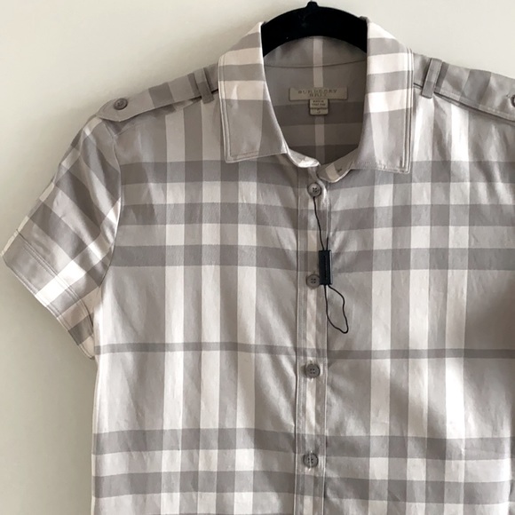 BURBERRY Brit Short Button Shirt - Picture 4 of 9